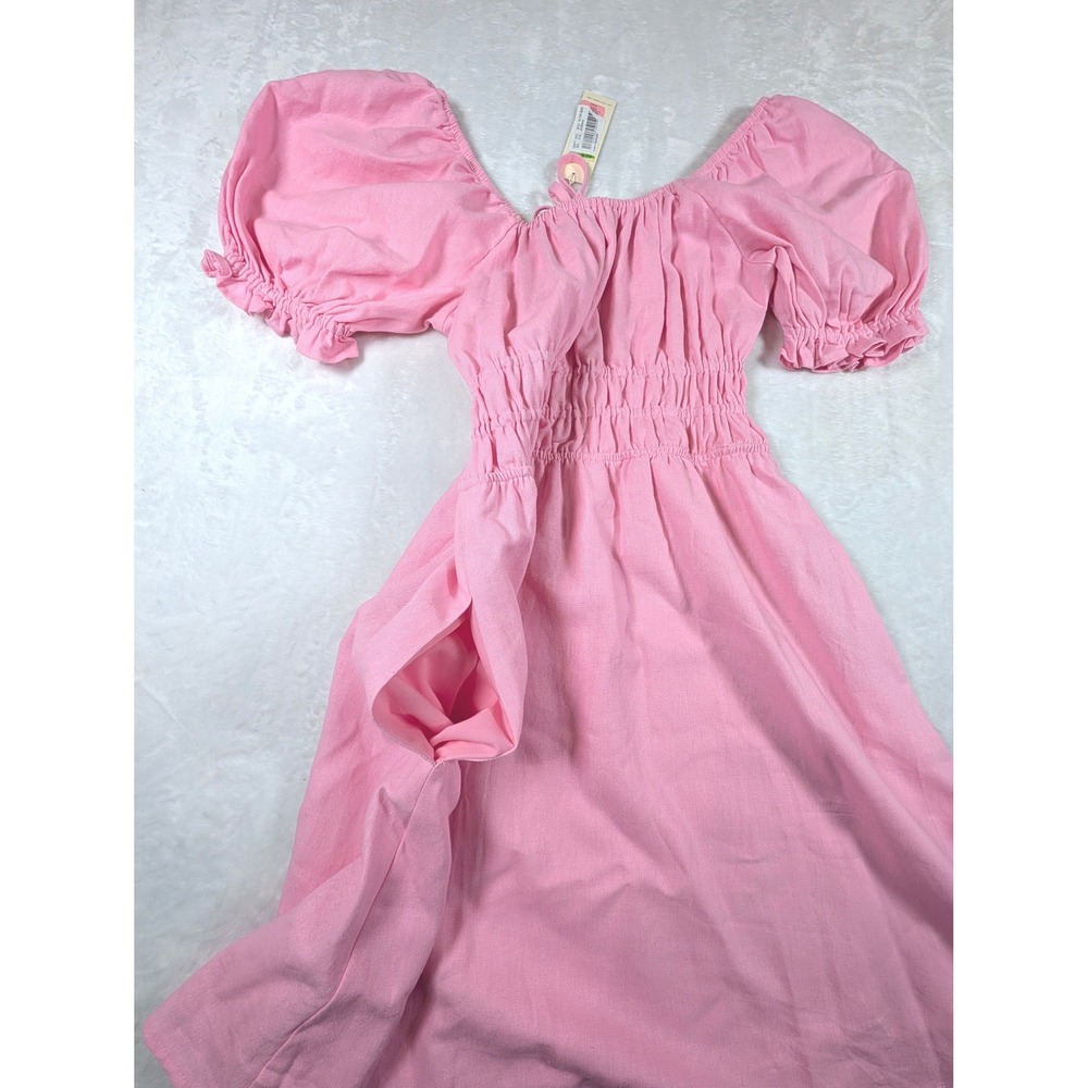 Copper Key Pink Linen & GB Girls Red Embroidered Tiered Dress Bundle of 2 Small - Picture 14 of 15